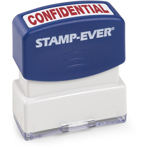 Printy Pre-inked CONFIDENTIAL Message Stamp - Message Stamp - CONFIDENTIAL - Red Product Image 