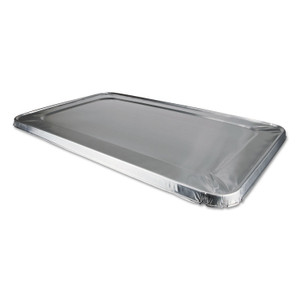 Durable Packaging Aluminum Steam Table Lids, Fits Rolled Edge Full-Size Pan, 12.88 x 20.81 x 0.63, 50/Carton (DPK8900CRL) View Product Image