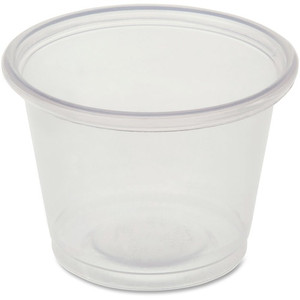 Genuine Joe 1 oz Portion Cups - 1 fl oz - Clear - Polystyrene - Beverage, Sauce - 50/Bag Product Image 