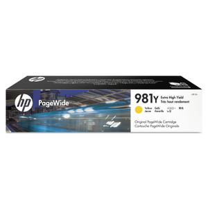 HP 981Y, (L0R15A) Extra High-Yield Yellow Original PageWide Cartridge View Product Image