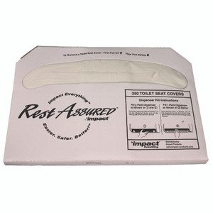 Impact Rest Assured Seat Covers, 14.25 x 16.85, White, 250/Pack, 20 Packs/Carton Product Image 