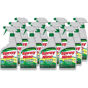 Spray Nine Heavy-Duty Cleaner/Degreaser w/Disinfectant - For Multi Surface - 22 fl oz (0.7 quart) - Recommended For: Soil Remover - Disinfectant - Clear Bottle - (PTX26825CT) Product Image 
