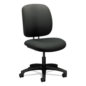 HON ComforTask Task Swivel Chair, Supports Up to 300 lb, 15" to 20" Seat Height, Iron Ore Seat/Back, Black Base (HON5901CU19T) View Product Image