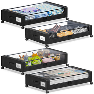 Under Bed Storage with Wheels, 4-Pack  Product Image 