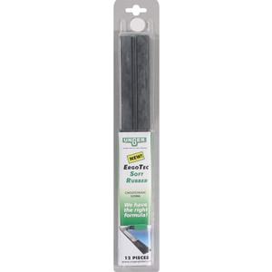 Unger ErgoTec 12" Soft Rubber Squeegee Blades - 12" Length - Long Lasting, Streak-free - Rubber - Black Product Image 