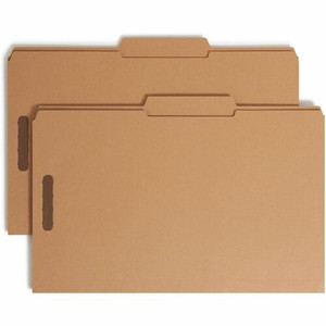 Smead 2/5 Tab Cut Legal Recycled Fastener Folder - 8 1/2" x 14" - 3/4" Expansion - 2 x 2K Fastener(s) - 2" for Folder - Top Tab Location - (SMD19880) Product Image 