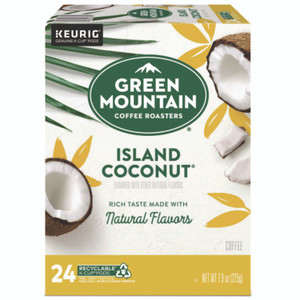 Green Mountain Coffee K-Cup, Pod Island Coconut Keurig Single-Serve K-Cup Pods, Light Roast Coffee, 24 Count - Compatible with Keurig Brewer - (GMT6720) Product Image 
