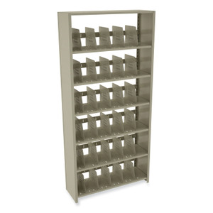 Tennsco Snap-Together Steel Six-Shelf Closed Starter Set, 36w x 12d x 76h, Sand Product Image 
