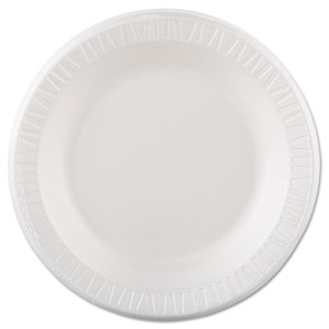 Dart Quiet Classic Laminated Foam Dinnerware, Plate, 10.25" dia, White, 125/Pack, 4 Packs/Carton Product Image 