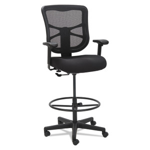Alera Elusion Series Mesh Stool, Supports Up to 275 lb, 22.6" to 31.6" Seat Height, Black Product Image 