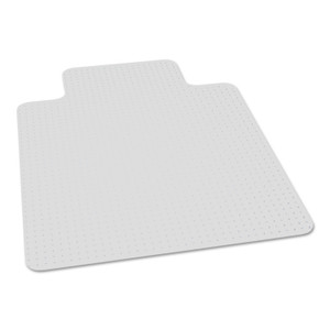 AbilityOne 7220016568328, SKILCRAFT Biobased Chair Mat for Low/Medium Pile Carpet, 45 x 53, 25 x 12 Lip, Clear Product Image 