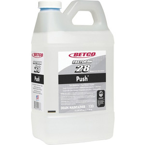 Betco BioActive Solutions FastDraw 28 Push Cleaner - Concentrate - 67.6 fl oz (2.1 quart) - New Green Scent - Non-flammable, Non-corrosive, Caustic-free, Spill Proof - Milky White Product Image 