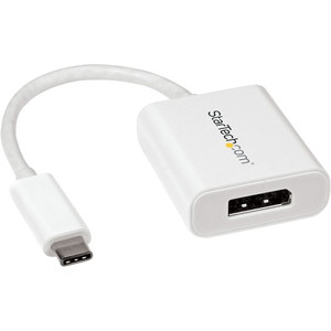 StarTech.com USB C to DisplayPort Adapter - USB Type-C to DP Adapter for USB-C devices such as your 2018 iPad Pro - 4K 60Hz - White Product Image 