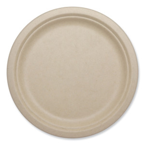 World Centric Fiber Plates, Paper, 10.1" dia, Natural, 800/Carton Product Image 