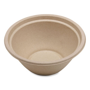 World Centric Fiber Bowls, 32 oz, 7.4 x 7.4 x 3.2, Natural, Paper, 500/Carton Product Image 