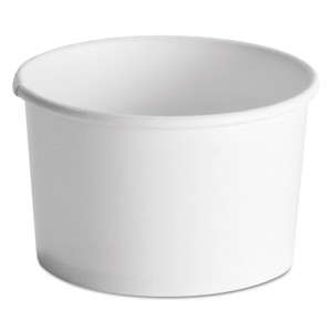 Chinet Squat Paper Food Container, 8 oz to 10 oz, White, 50/Pack, 20/Carton View Product Image