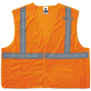 ergodyne GloWear 8215BA Type R Class 2 Econo Breakaway Mesh Vest, Small to Medium, Orange Product Image 