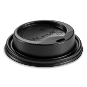 Huhtamaki Dome Sipper Hot Cup Lids, Fits 8 oz Hot Cups, Black, 1,000/Carton (HUH89435) View Product Image