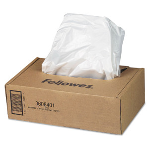 Fellowes Shredder Waste Bags, 16 to 20 gal Capacity, 50/Carton (FEL3608401) View Product Image