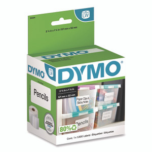 DYMO LabelWriter Address Labels, 1.25'' x 2.25'', White, 1,000 Labels/Roll View Product Image