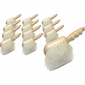 Genuine Joe Nylon Utility Brush - Nylon Bristle - 9" Handle Length - White - (GJO98215CT) Product Image 