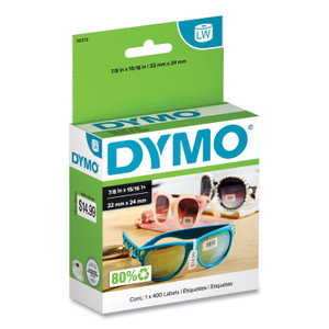 DYMO LW Price Tag Labels, 0.93" x 0.87", White, 400 Labels/Roll View Product Image