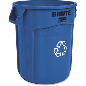 Rubbermaid Commercial Brute 20-Gallon Vented Recycling Containers - 20 gal Capacity - Fade Resistant, Durable, Reinforced, UV Coated, Damage Resistant, Warp Resistant, Crack Resistant, Heavy Duty, Handle, Reinforced, Tear Resistant Product Image 