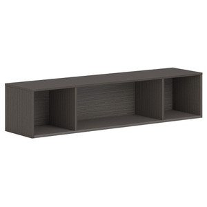 HON Mod Wall Mounted Storage | Open | 60"W | Slate Teak Finish - 39.8" Height x 60" Width x 14" Depth - Finish: Slate Teak Product Image 