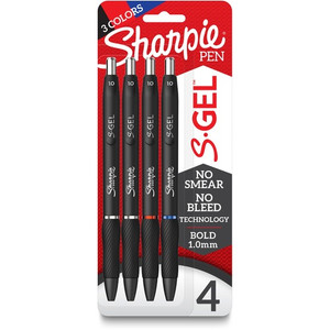 Sharpie S-Gel Pens - 1 mm Pen Point - Multi Ink - Gel-based - Black Barrel Product Image 