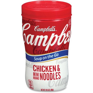 Campbell's Soup on the Go Chicken & Mini Round Noodles - Microwavable - Chicken Noodle - 10.75 oz Product Image 