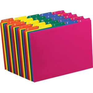 Pendaflex Top Tab Assorted A-Z File Guides - 5 Printed Tab(s) - Character - A-Z - 8.5" Divider Width x 11" Divider Length - Letter Product Image 