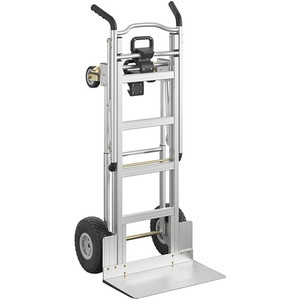 Cosco 3-in-1 Assist Series Hand Truck - 1000 lb Load Capacity - 4 Casters - Aluminum - 19" Width x 21" Depth x 47.50" Height - Silver Gray Product Image 