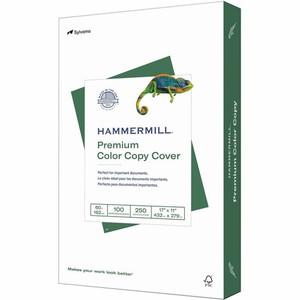 Hammermill Color Copy Cover for Color Copiers, Inkjet & Laser Printers - White - 100 Brightness - Ledger/Tabloid - 11" x 17" - 60 lb Basis Weight Product Image 