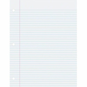 Pacon College-Ruled Filler Paper - 500 Sheets - Ruled Red Margin - 3 Hole(s) - 8 1/2" x 11" Sheet Size - White Paper Product Image 