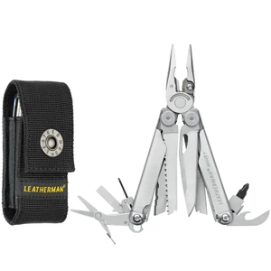 LEATHERMAN, Wave Plus Multitool with Premium Replaceable Wire Cutters, Spring-Action Scissors and Nylon Sheath, Stainless Steel Product Image 