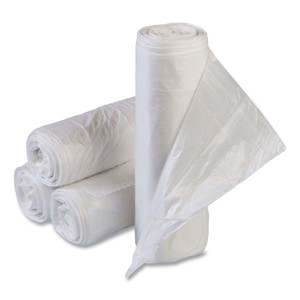 Inteplast Group Draw-Tuff Institutional Draw-Tape Can Liners, Drawstring, 23 gal, 1 mil, 38" x 28.5", Natural, 25 Bags/Roll, 6 Rolls/Carton View Product Image