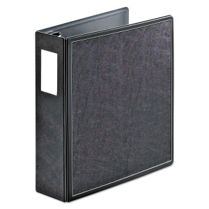 Cardinal SuperLife Easy Open Locking Slant-D Ring Binder, 3 Rings, 3" Capacity, 11 x 8.5, Black (CRD14032) Product Image 