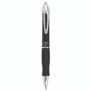 Zebra Sarasa Dry X10 Gel Pen, Retractable, Medium 0.7 mm, Black Ink, Black/Silver Barrel, 12/Pack Product Image 
