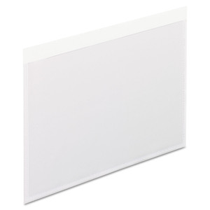 Pendaflex Self-Adhesive Pockets, 4 x 6, Clear Front/White Backing, 100/Box Product Image 