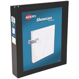 Avery Showcase Economy View Binders with Slant Rings, 3 Rings, 1.5" Capacity, 11 x 8.5, Black Product Image 