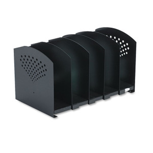 Five-Section Adjustable Steel Book Rack,15.25 x 9 x 9.25, Black (SAF3116BL) Product Image 