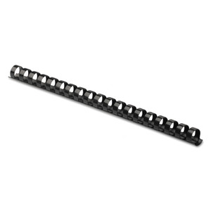 Fellowes Plastic Comb Bindings, 3/8" Diameter, 55 Sheet Capacity, Black, 25/Pack Product Image 