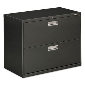 HON Brigade 600 Series Lateral File, 2 Legal/Letter-Size File Drawers, Charcoal, 36" x 18" x 28" (HON682LS) View Product Image