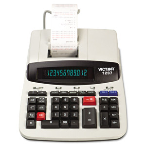 Victor 1297 Two-Color Commercial Printing Calculator, Black/Red Print, 4.5 Lines/Sec Product Image 