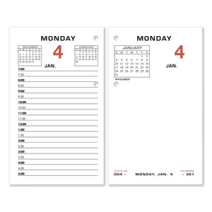 At-A-Glance Loose-Leaf Desk Calendar Refill - Standard - Julian Dates - Daily - 12 Month - January 2026 to December 2026 Product Image 
