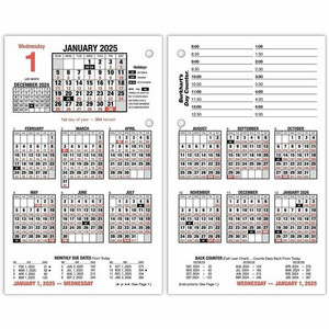 At-A-Glance Burkhart's Day Counter Loose-Leaf Desk Calendar Refill - Large - Julian Dates - Daily - 12 Month - January 2026 to December 2026 Product Image 