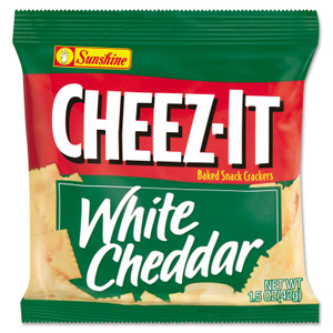 Sunshine Cheez-It Crackers, 1.5 oz Single-Serving Snack Bags, White Cheddar, 8/Box Product Image 