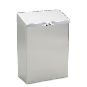 Hospeco Menstrual Care Product Waste Receptacle - Rectangular - 11" Height x 8" Width x 4" Depth - Stainless Steel - Stainless Steel Product Image 