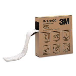 3M High-Capacity Maintenance Folded Sorbent, 10.5 gal, 5" x 50 ft Product Image 