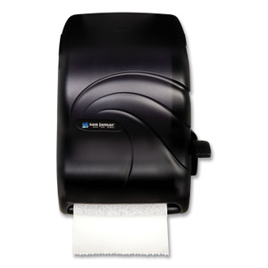 San Jamar Lever Roll Towel Dispenser, Oceans, 12.94 x 9.25 x 16.5, Black Pearl Product Image 